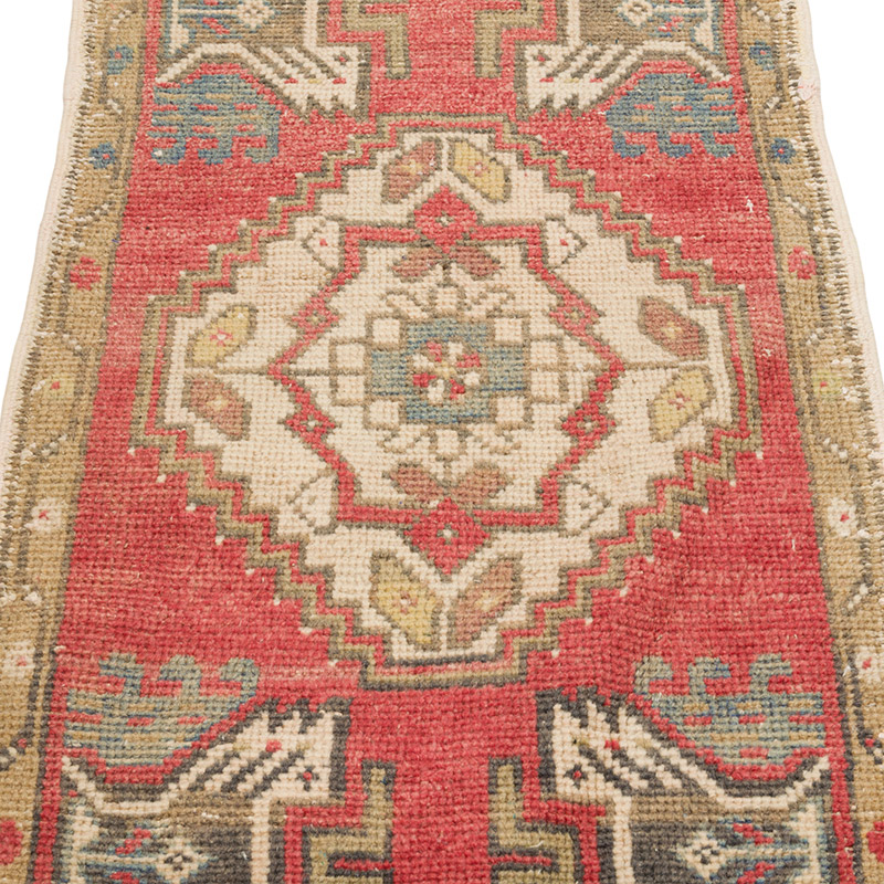 Vintage Turkish Hand-Knotted Rug - 1' 7" x 3' 1" (19" x 37") - K0086082