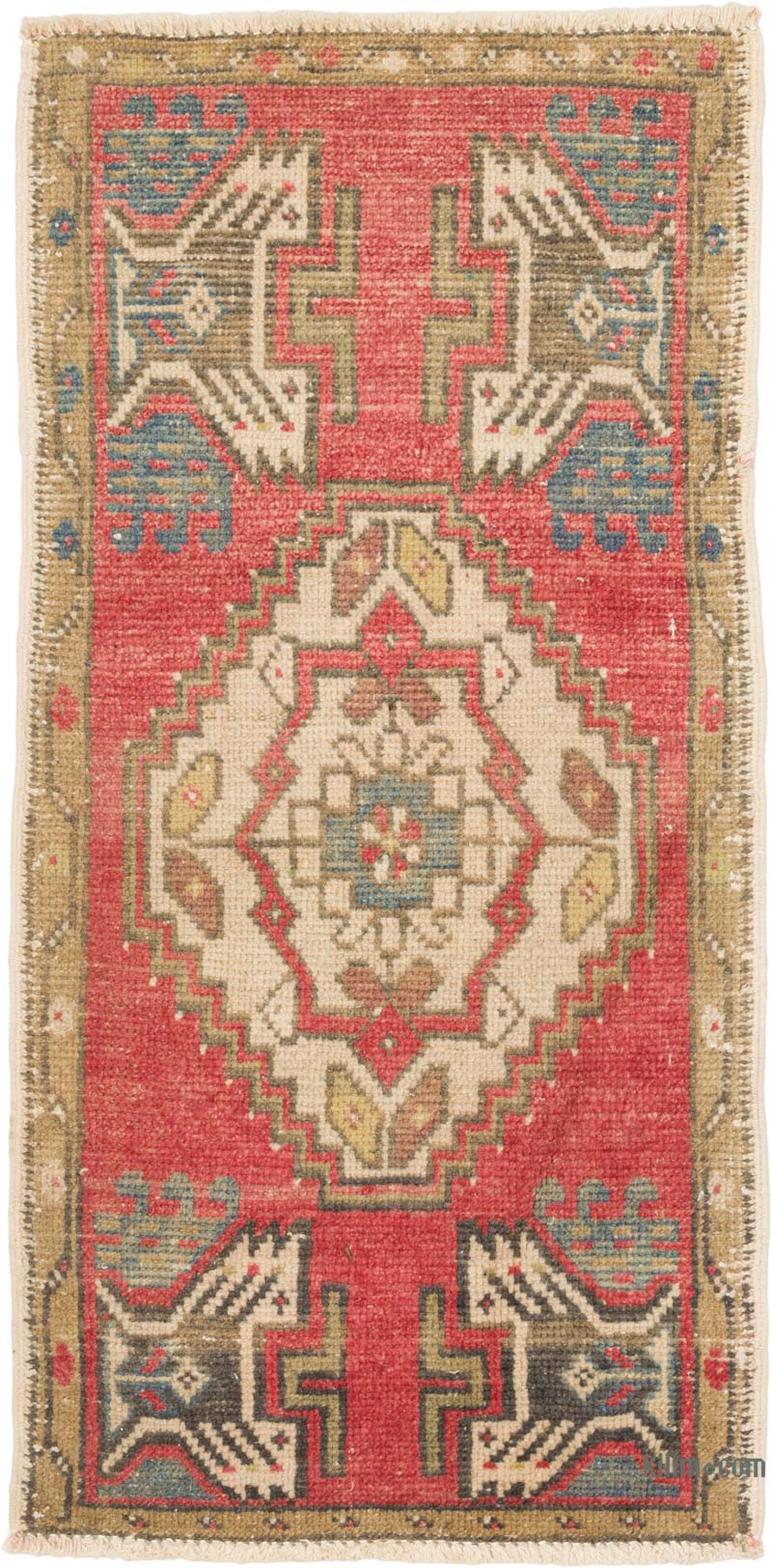 Vintage Turkish Hand-Knotted Rug - 1' 7" x 3' 1" (19" x 37") - K0086082