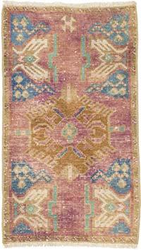 El Dokuma Vintage Halı - 48 cm x 81 cm