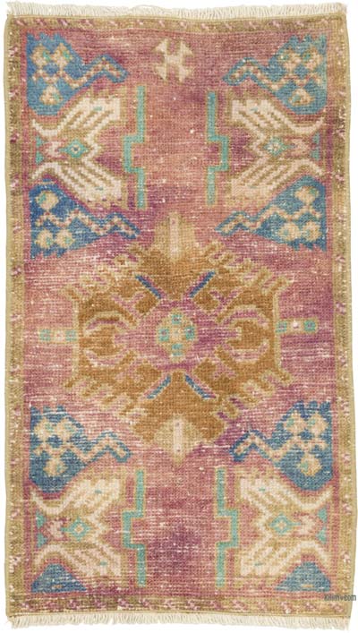 El Dokuma Vintage Halı - 48 cm x 81 cm