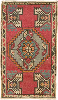 El Dokuma Vintage Halı - 52 cm x 89 cm