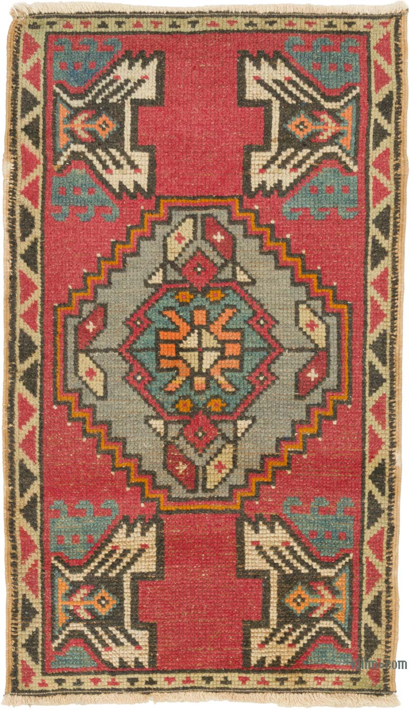 Alfombra Vintage Turca Anudada a Mano - 52 cm x 89 cm - K0086084
