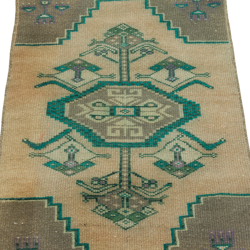El Dokuma Vintage Halı - 44 cm x 78 cm - K0086089