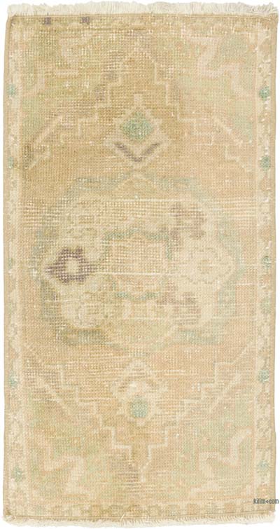 Alfombra Vintage Turca Anudada a Mano - 40 cm x 75 cm