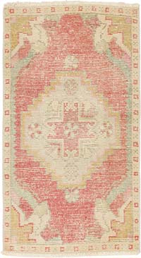 El Dokuma Vintage Halı - 49 cm x 88 cm