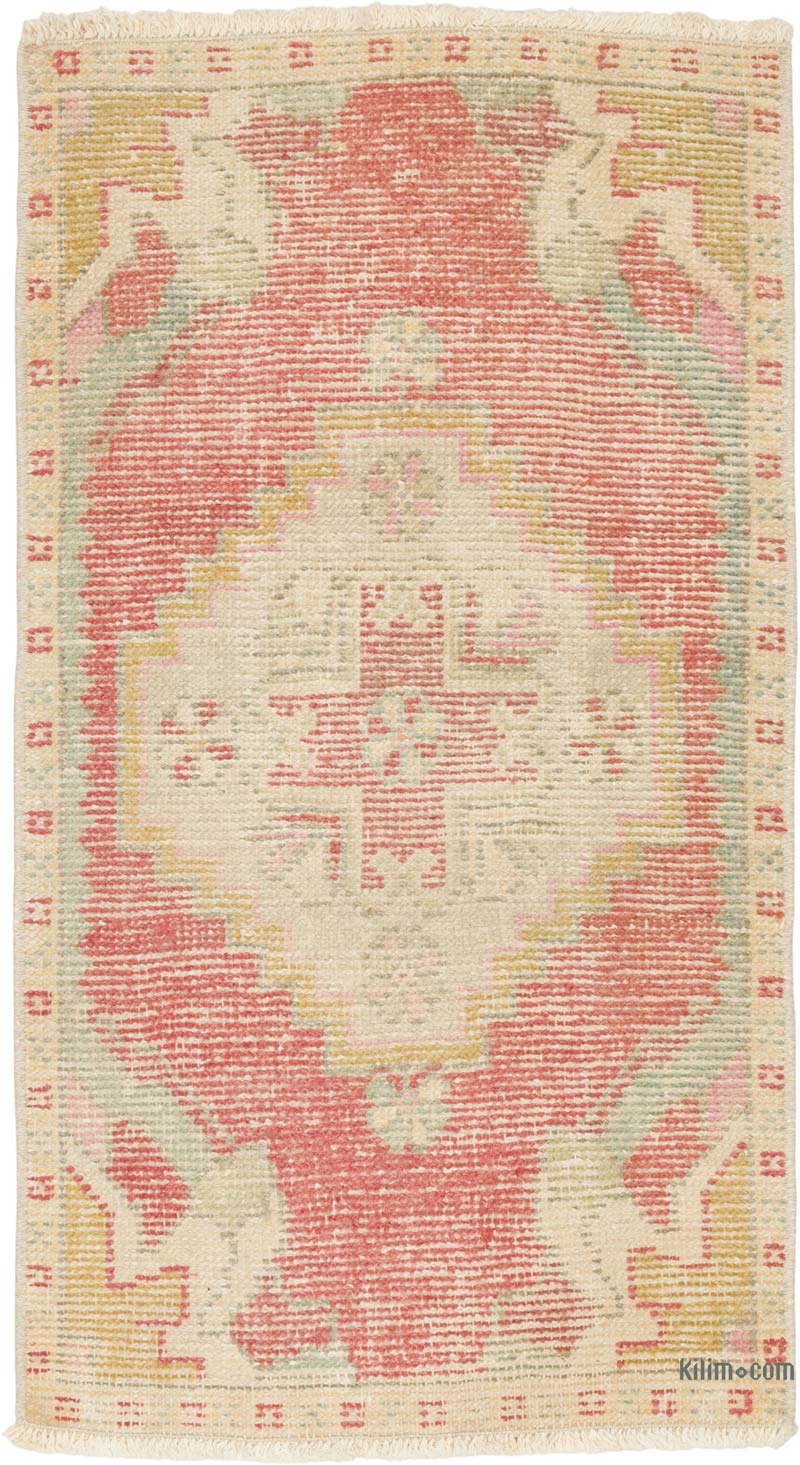 Vintage Turkish Hand-Knotted Rug - 1' 7" x 2' 11" (19" x 35") - K0086091