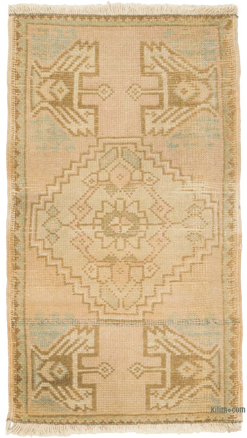 Vintage Turkish Hand-Knotted Rug - 1' 7" x 2' 9" (19" x 33") - K0086092