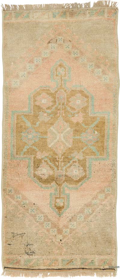 Alfombra Vintage Turca Anudada a Mano - 36 cm x 83 cm
