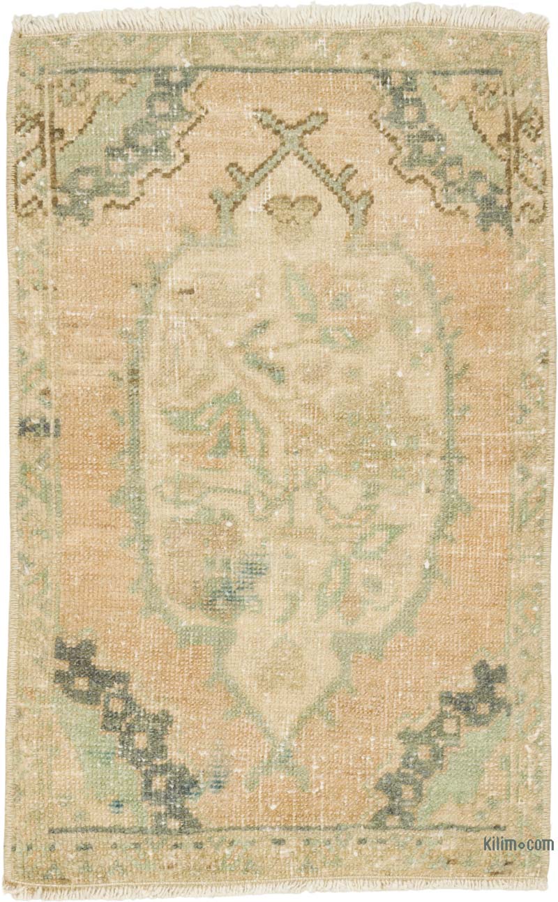 El Dokuma Vintage Halı - 48 cm x 76 cm - K0086094