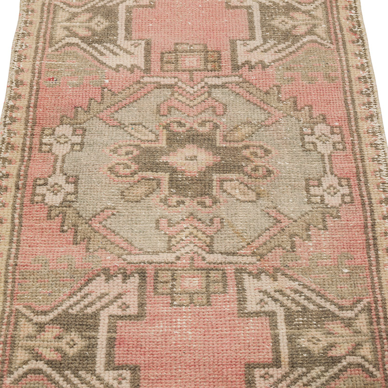 Alfombra Vintage Turca Anudada a Mano - 47 cm x 93 cm - K0086095