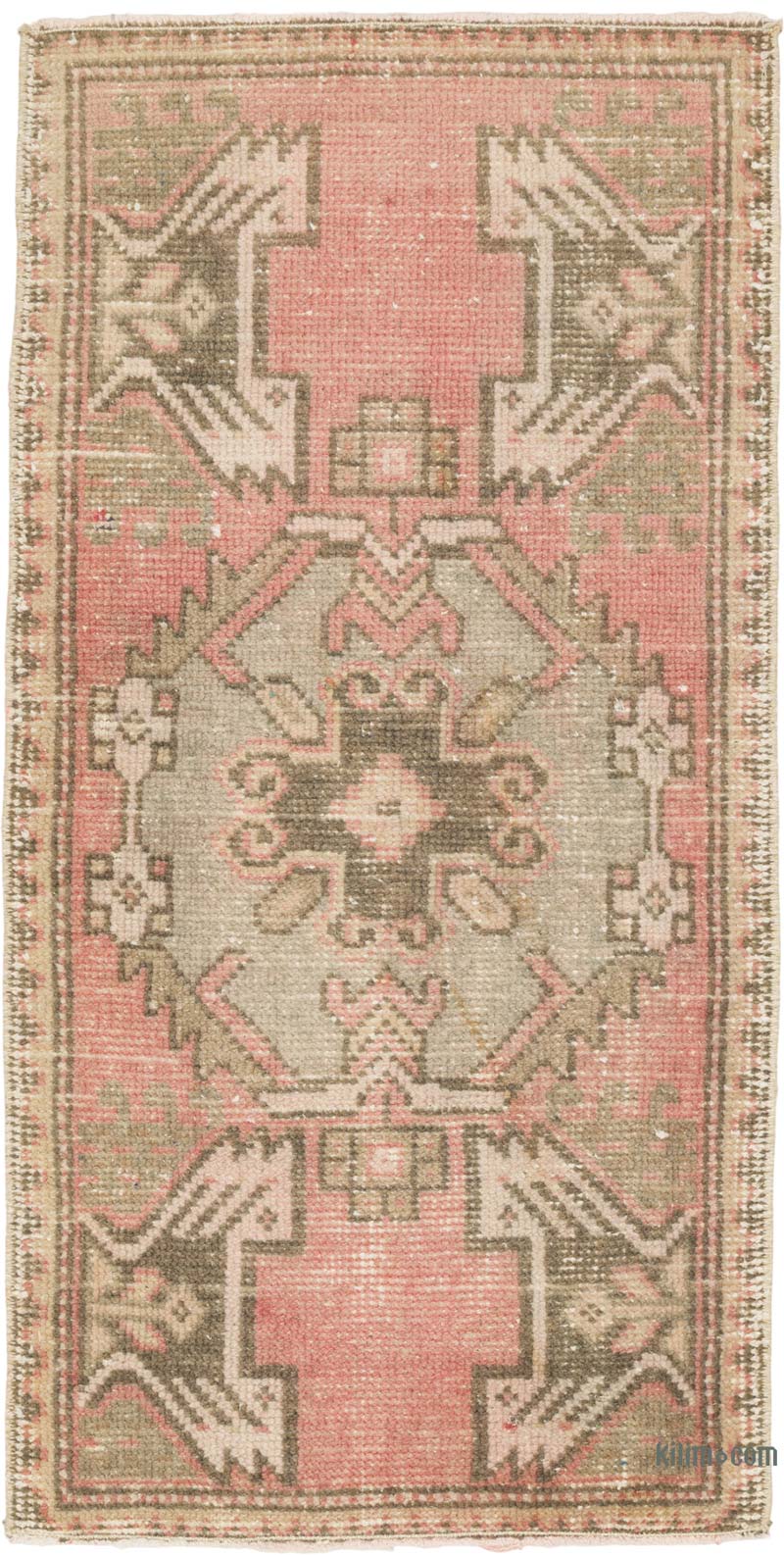 Alfombra Vintage Turca Anudada a Mano - 47 cm x 93 cm - K0086095