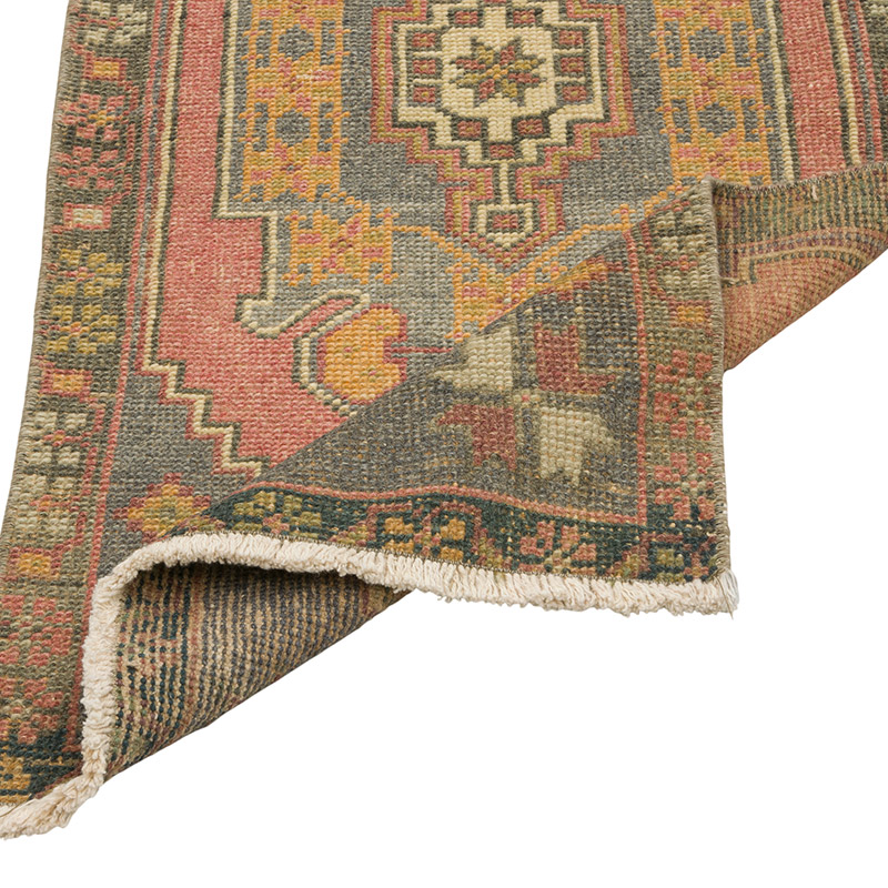 El Dokuma Vintage Halı - 48 cm x 103 cm - K0086096