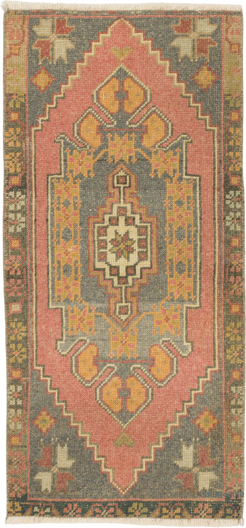El Dokuma Vintage Halı - 48 cm x 103 cm - K0086096