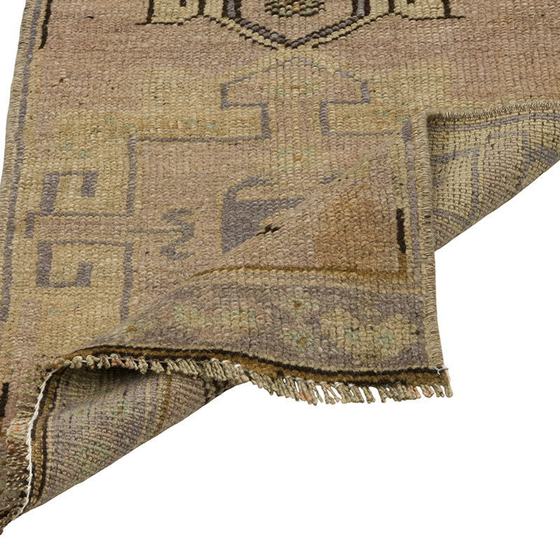 Alfombra Vintage Turca Anudada a Mano - 38 cm x 88 cm - K0086097
