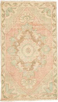 Vintage Turkish Hand-Knotted Rug - 1' 8" x 2' 9" (20" x 33")