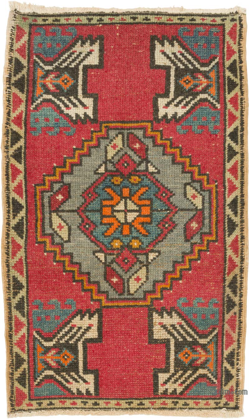 Vintage Turkish Hand-Knotted Rug - 1' 9" x 2' 10" (21" x 34") - K0086099