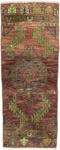 El Dokuma Vintage Halı - 38 cm x 98 cm