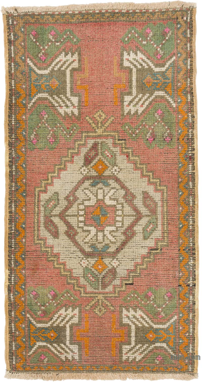 Vintage Turkish Hand-Knotted Rug - 1' 8" x 3' 3" (20" x 39") - K0086101