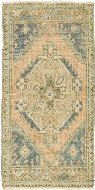 El Dokuma Vintage Halı - 43 cm x 85 cm