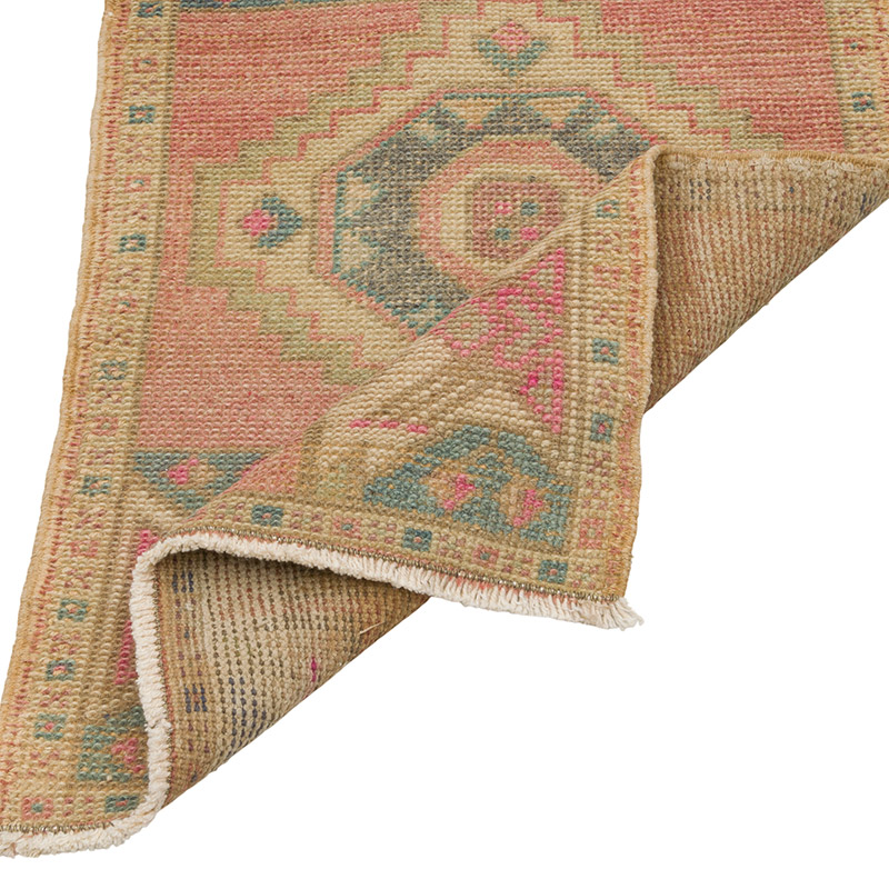 El Dokuma Vintage Halı - 48 cm x 85 cm - K0086355