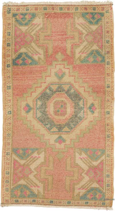 Alfombra Vintage Turca Anudada a Mano - 48 cm x 85 cm