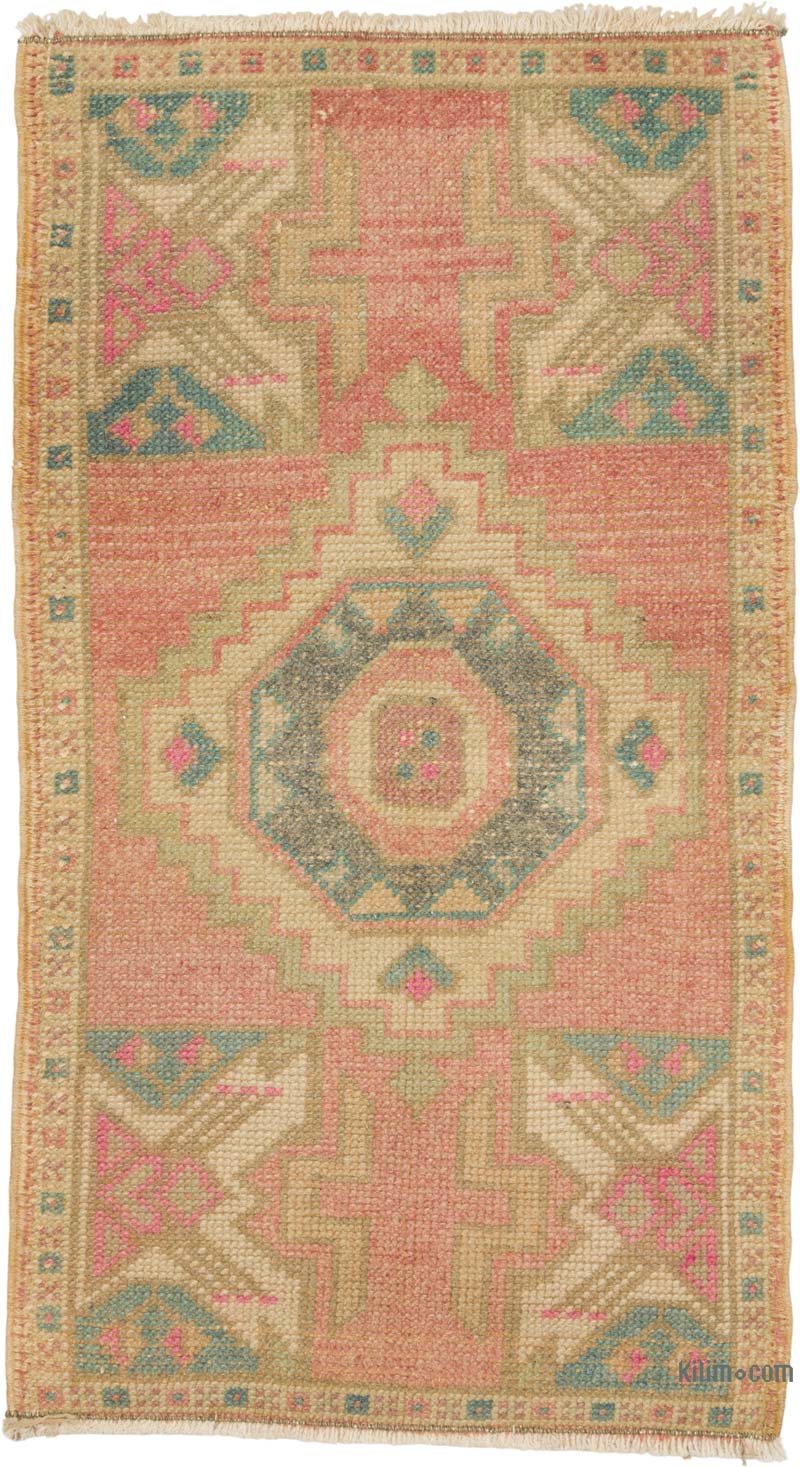 El Dokuma Vintage Halı - 48 cm x 85 cm - K0086355