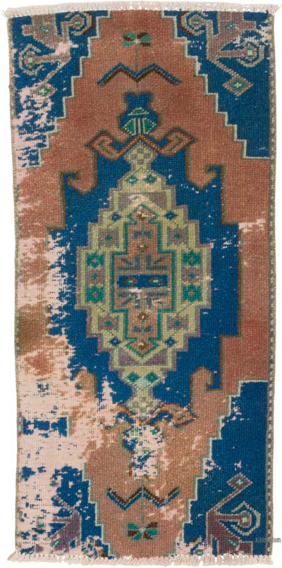 Alfombra Vintage Turca Anudada a Mano - 42 cm x 88 cm
