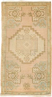 El Dokuma Vintage Halı - 47 cm x 86 cm