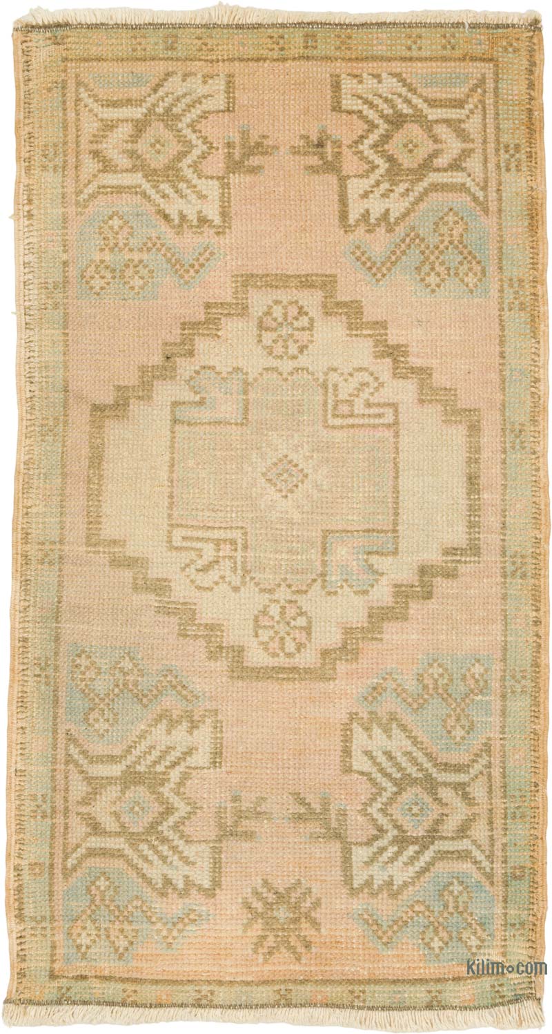 El Dokuma Vintage Halı - 47 cm x 86 cm - K0086357