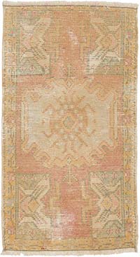 El Dokuma Vintage Halı - 50 cm x 92 cm