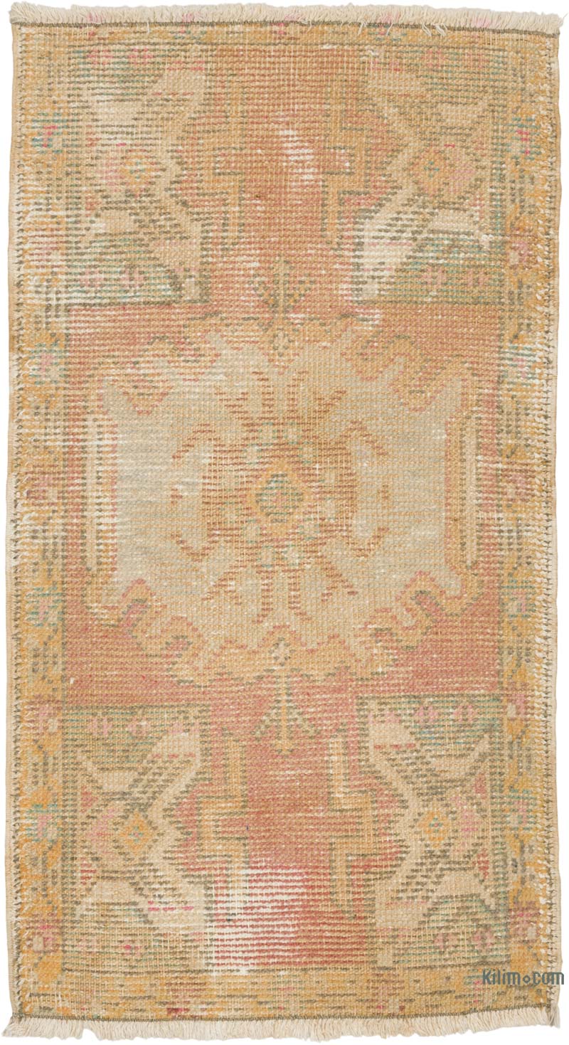El Dokuma Vintage Halı - 50 cm x 92 cm - K0086358