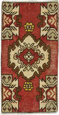 El Dokuma Vintage Halı - 44 cm x 84 cm