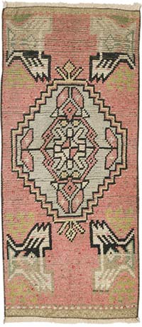 El Dokuma Vintage Halı - 44 cm x 101 cm