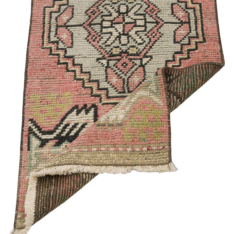El Dokuma Vintage Halı - 44 cm x 101 cm - K0086362