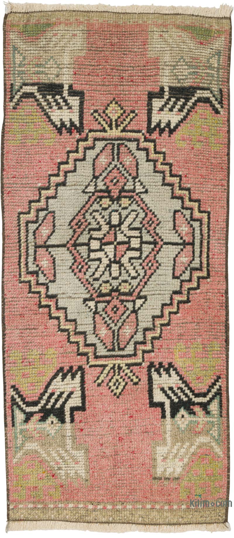 El Dokuma Vintage Halı - 44 cm x 101 cm - K0086362