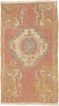 El Dokuma Vintage Halı - 47 cm x 82 cm