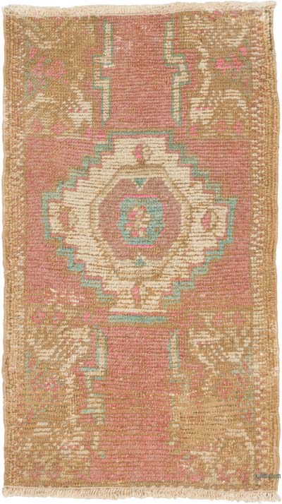 El Dokuma Vintage Halı - 47 cm x 82 cm
