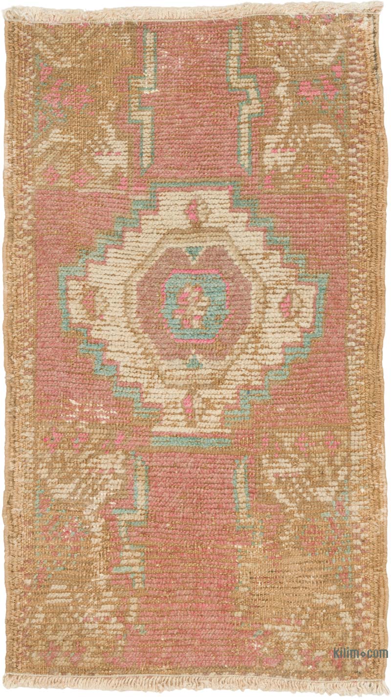 El Dokuma Vintage Halı - 47 cm x 82 cm - K0086364