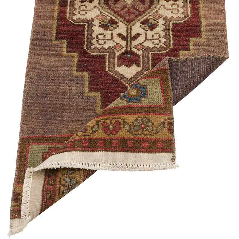 El Dokuma Vintage Halı - 39 cm x 108 cm - K0086368