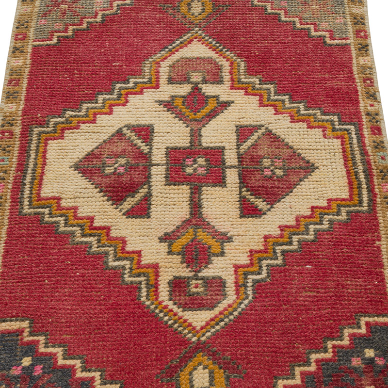 El Dokuma Vintage Halı - 48 cm x 89 cm - K0086370
