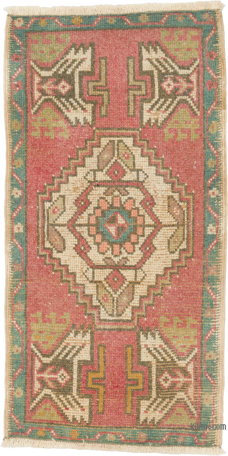 El Dokuma Vintage Halı - 49 cm x 99 cm - K0086376