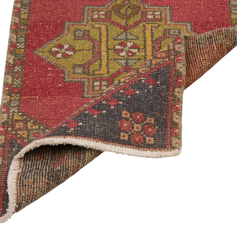 El Dokuma Vintage Halı - 51 cm x 92 cm - K0086377