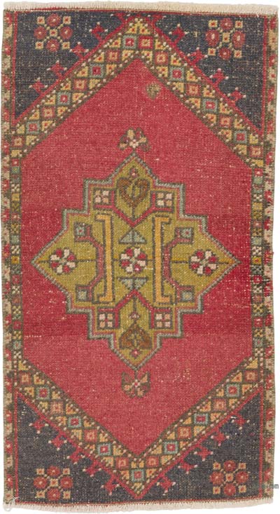 Alfombra Vintage Turca Anudada a Mano - 51 cm x 92 cm