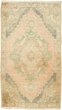 El Dokuma Vintage Halı - 46 cm x 81 cm