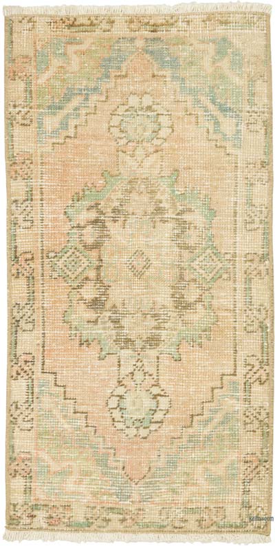 Alfombra Vintage Turca Anudada a Mano - 45 cm x 88 cm