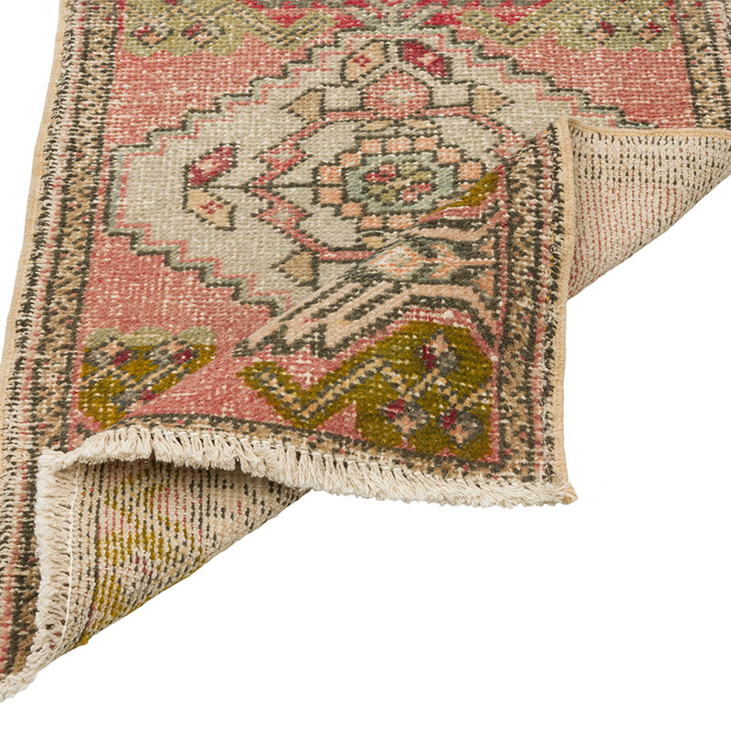 El Dokuma Vintage Halı - 53 cm x 94 cm - K0086380