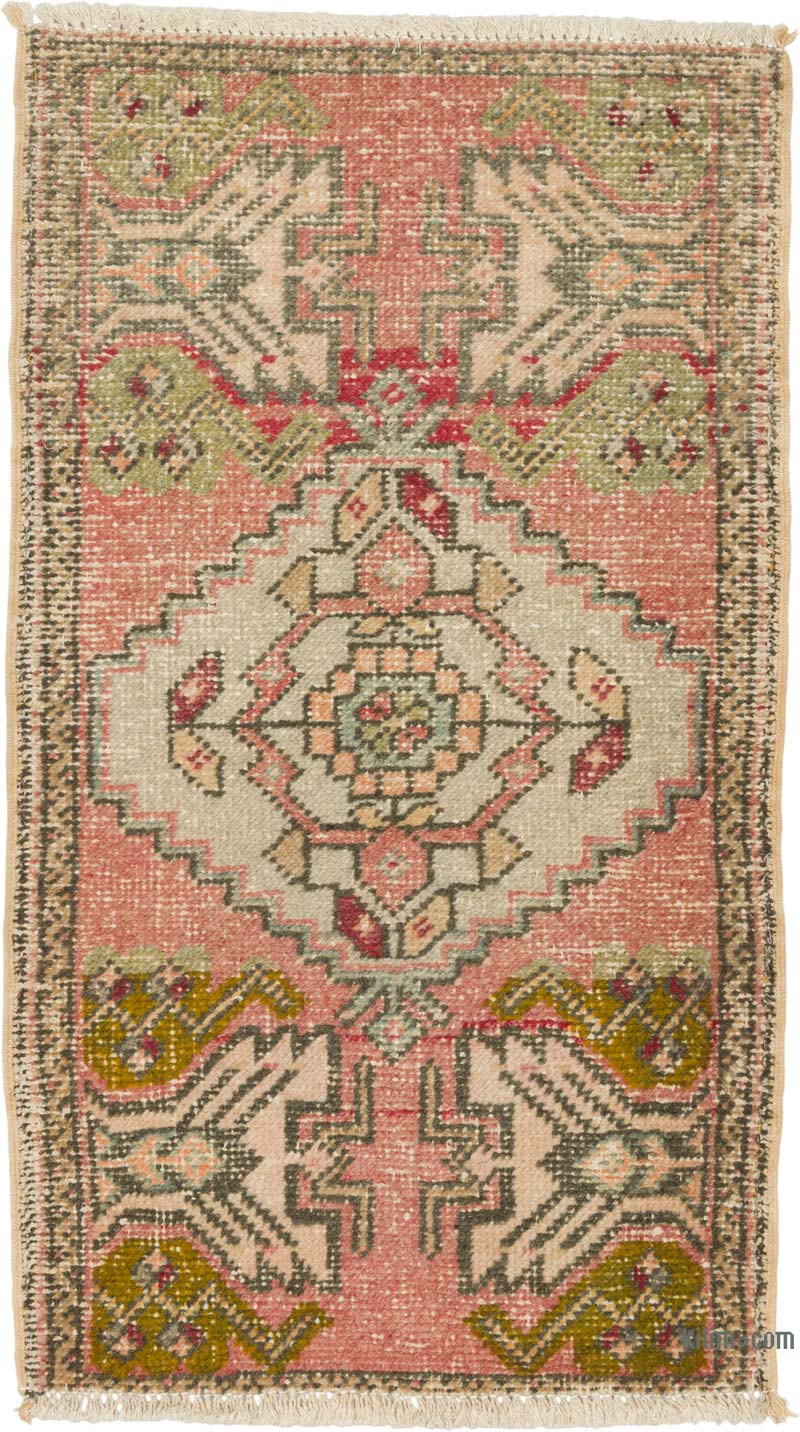 El Dokuma Vintage Halı - 53 cm x 94 cm - K0086380