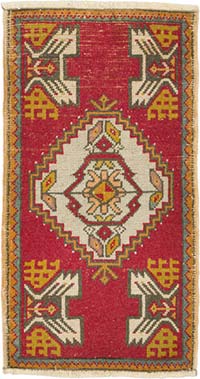 El Dokuma Vintage Halı - 48 cm x 89 cm