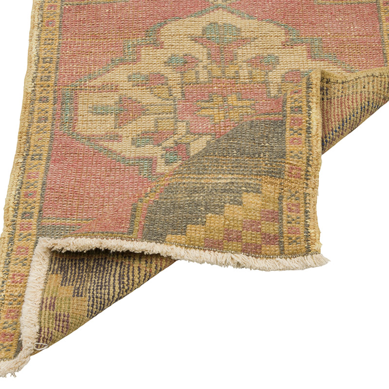 El Dokuma Vintage Halı - 51 cm x 86 cm - K0086383