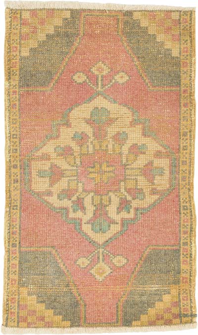 El Dokuma Vintage Halı - 51 cm x 86 cm